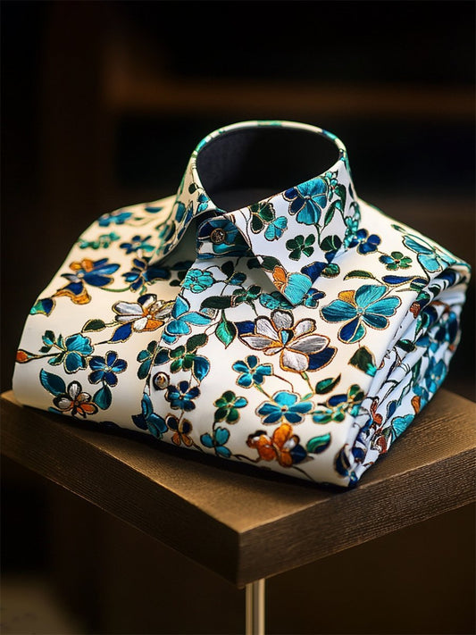 New Limited Edition Relaxed Floral Long Sleeve Shirt - Stylish Holiday & Everyday Comfort