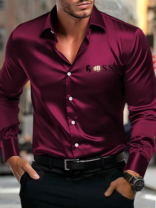 Sophisticated New Limited Edition Silk-Feel Long Sleeve Shirt for Business & Leisure