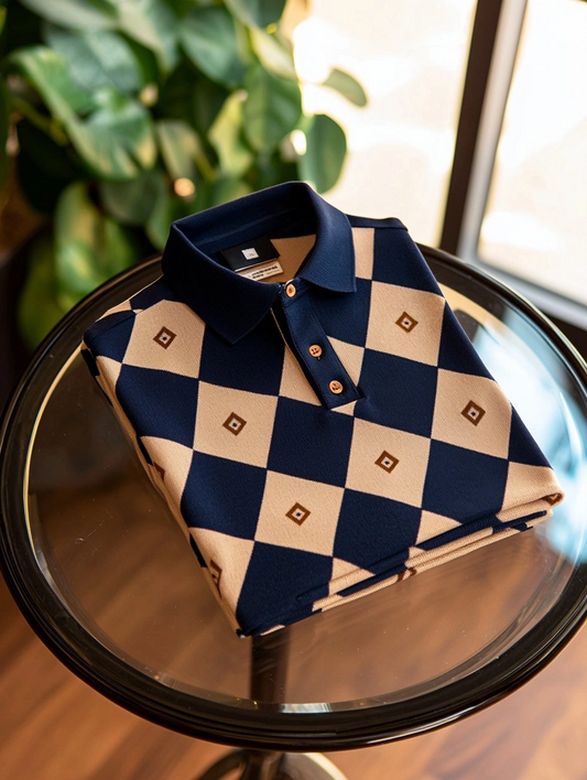 New Limited Edition Business Casual Embroidered Crocodile Button Short Sleeve Polo S