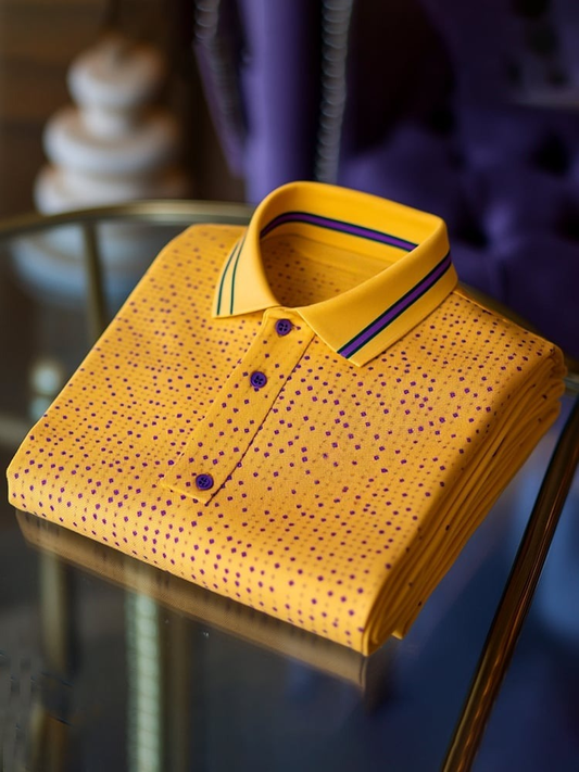 New Limited Edition Stylish Business Plaid Short Sleeve Polo Shirt Casual Comfort