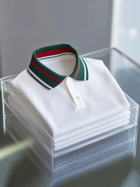 New Limited Edition Smart Business Polo Shirt - Button-Down, Short Sleeve, Logo Detail