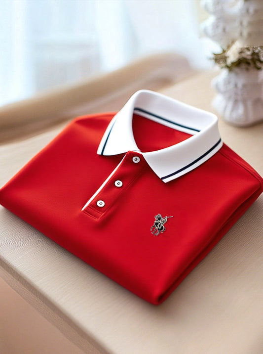 Premium New Limited Edition Smart Casual Button Polo Shirt - Short Sleeve, Stretch Polyester